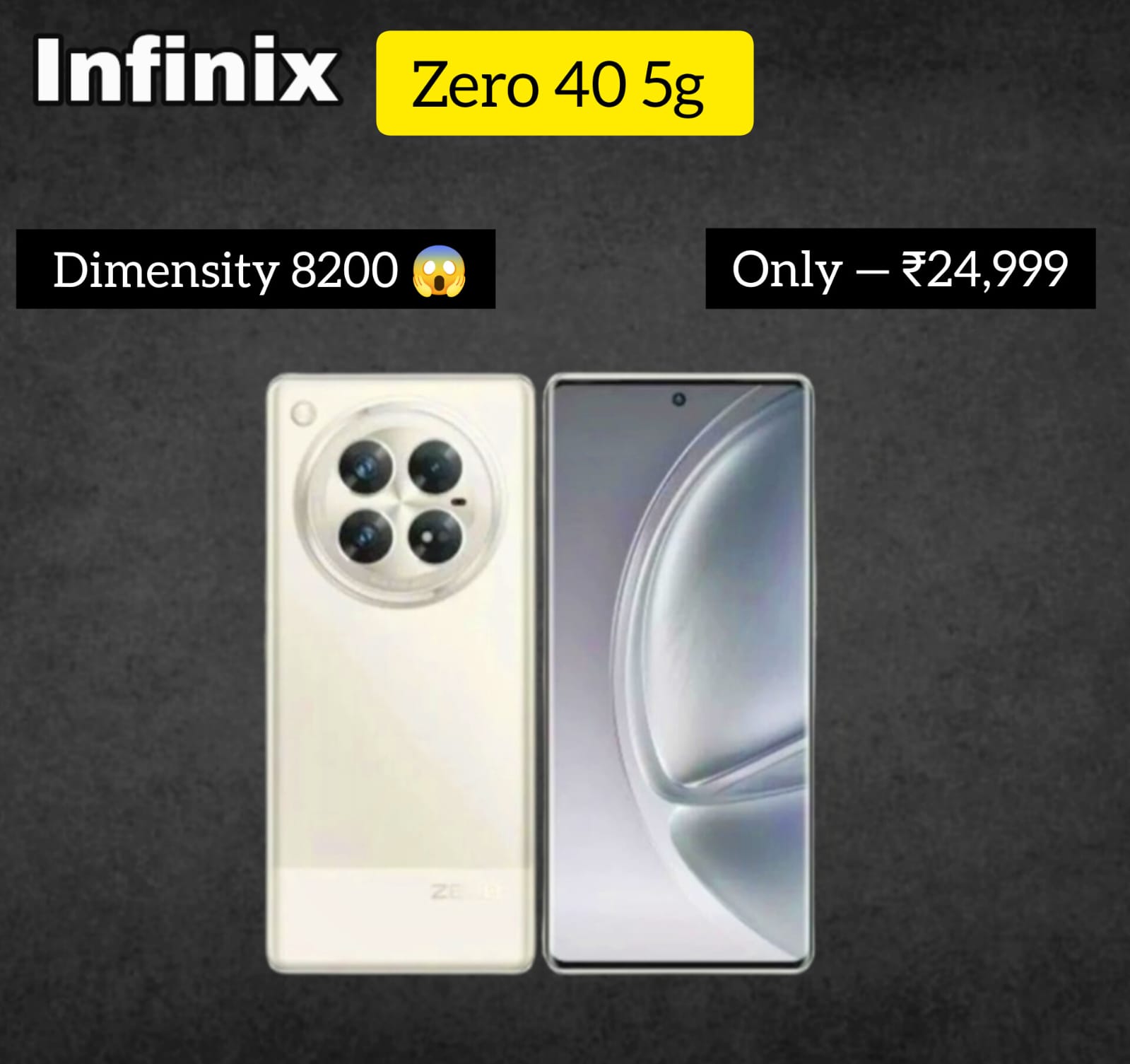 Infinix Zero 40 5g Come With dimensity 8200 Infinix AI @₹24,999