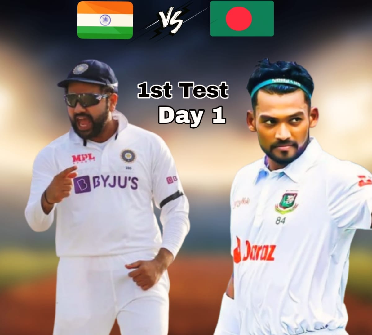 INDIA VS BANGLADESH 1ST TEST DAY 1